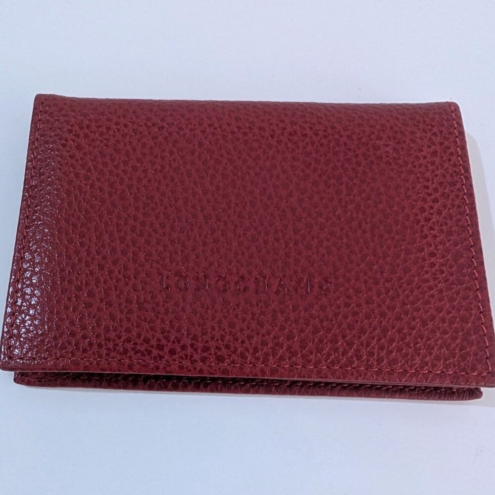 Longchamp Le Foulonné Card Holder in Red
